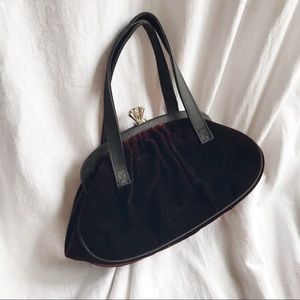 Studio 18 Bags - Deep Red Velvet Evening Bag Studio 18 Bags - Deep Red Velvet Evening Bag